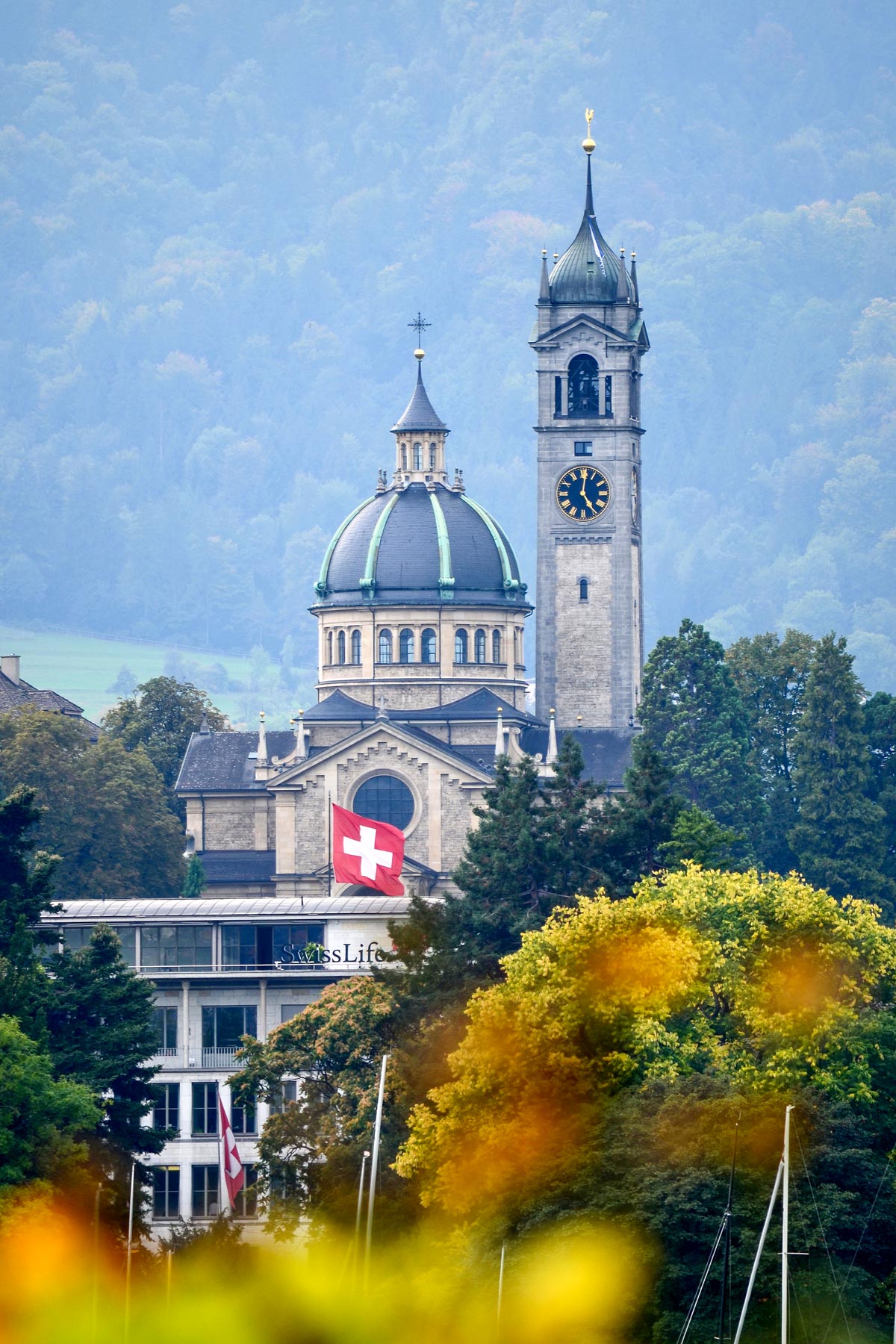 Reformed Church on Lake Zurich in Enge/Zürich, Switzerland