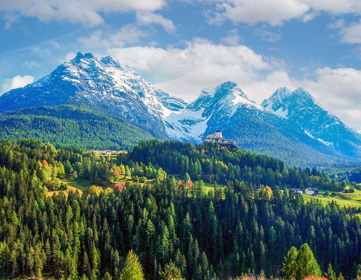 Tarasp castle, lower Engadin, Switzerland