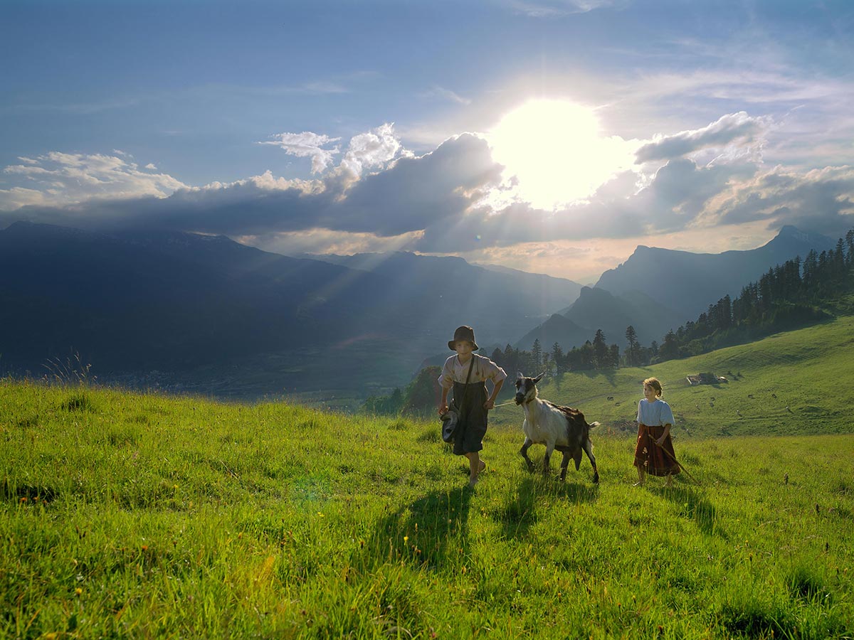 The idyllic life of Heidi and Peter on the mountain pasture