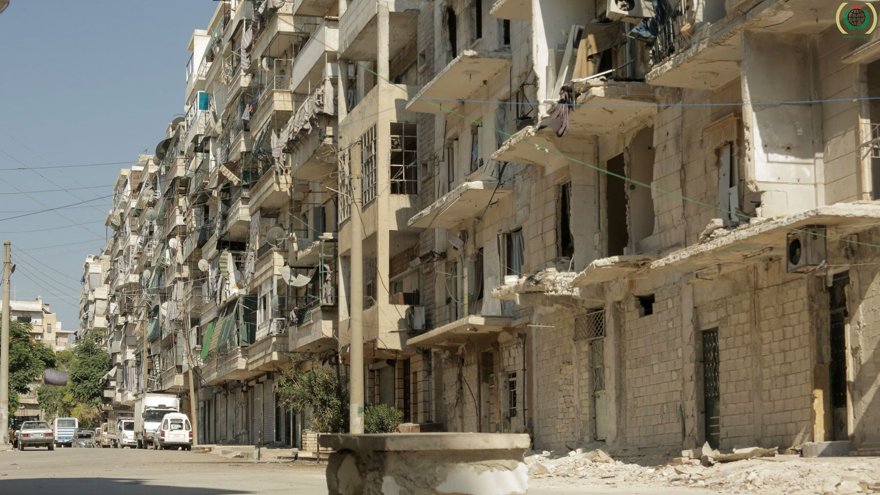 Traces of the civil war In Aleppo, one of the oldest cities in the world.