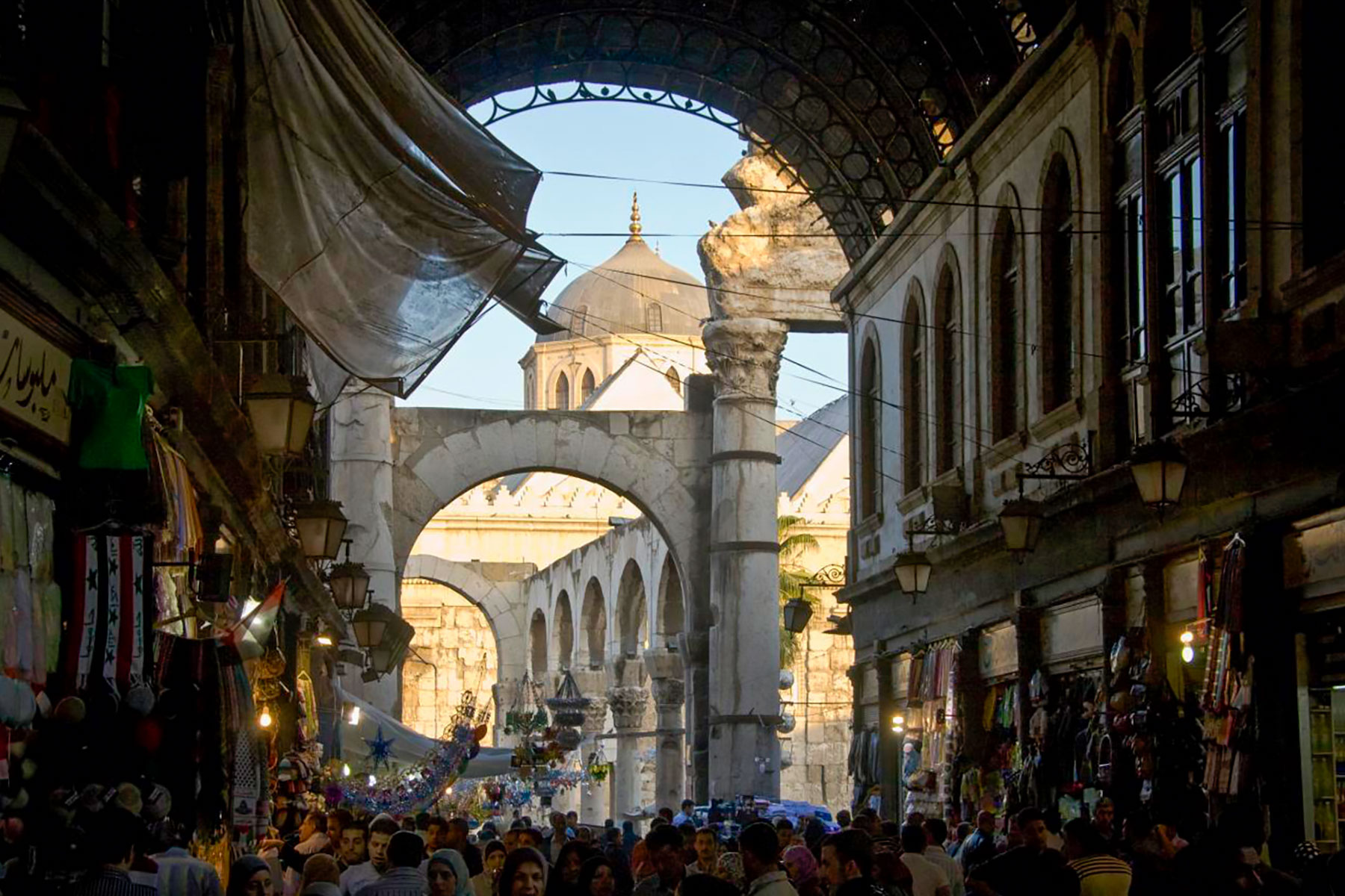 The old city of Damascus with the Great Mosque of Damascus, Syria