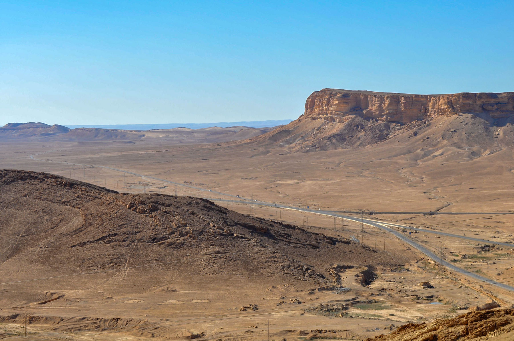 The Syrian Desert between Damascus and Palmyra., Syria