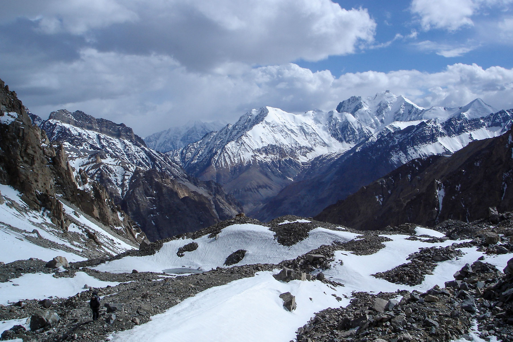 The Pamir Mountains, a mountain range in Tajikistan, Central Asia
