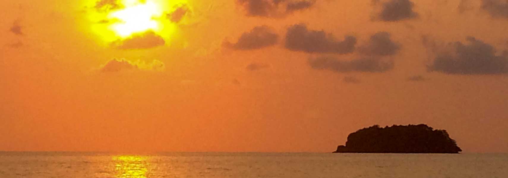 Sunset seen from Ko Chang island, Thailand