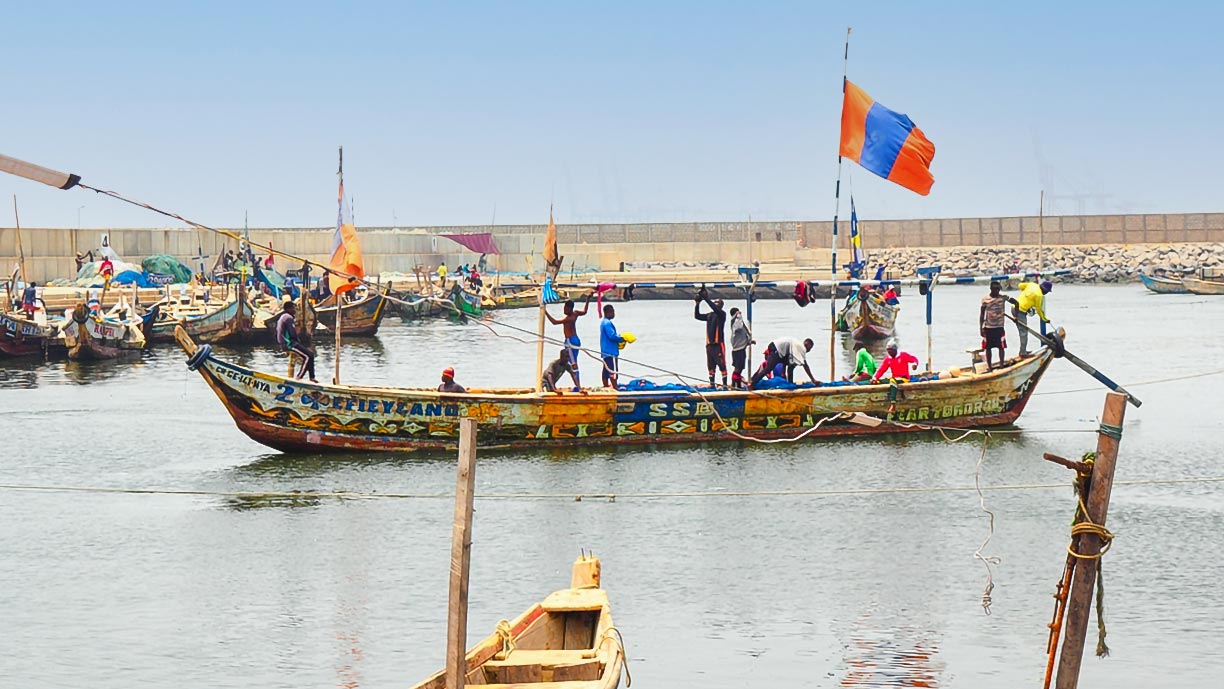Nouveau port de peche - the new fishing port of Lomé is part of the autonomous port