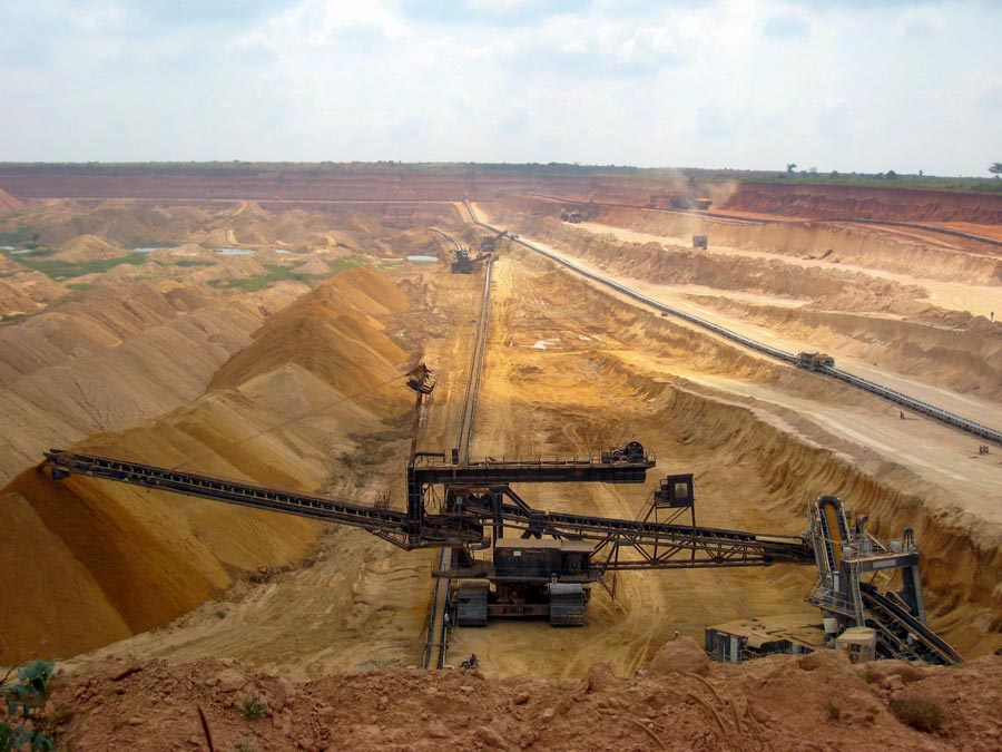 Phosphate Mining at SNPT (Societe Nouvelle des Phosphates de Togo).