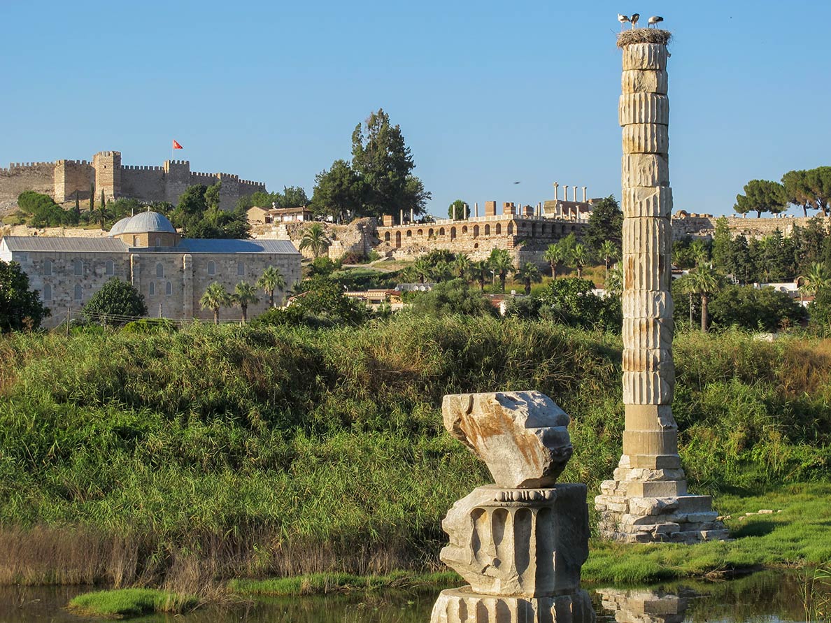 The remains of the Temple of Artemis in Ephesus.