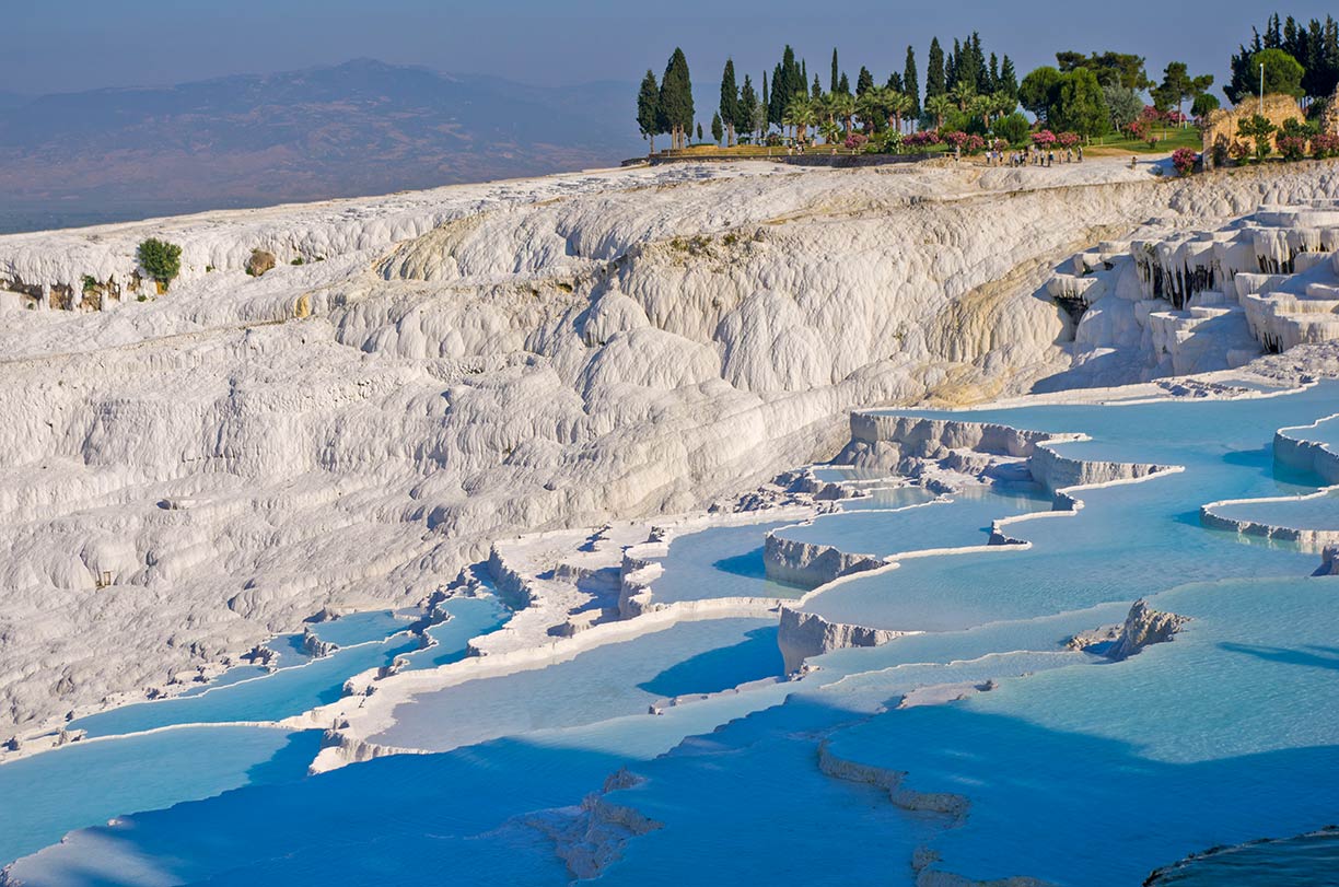 Terraced basins in Hierapolis-Pamukkale, Turkey