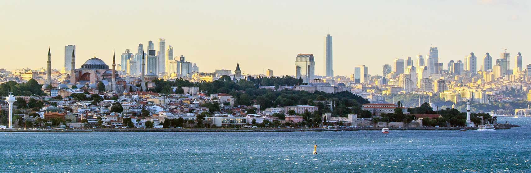 Panorama of the skyline of Istanbul, Turkey