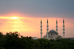 Ertugrul Gazi Mosque in Ashgabat, Turkmenistan