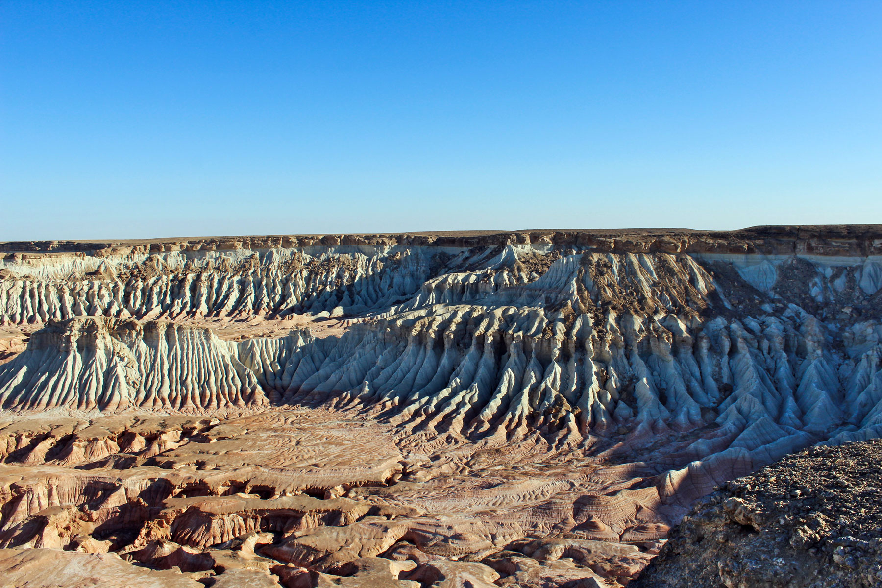 The landscape of the The Yangykala Canyon in western Turkmenistan