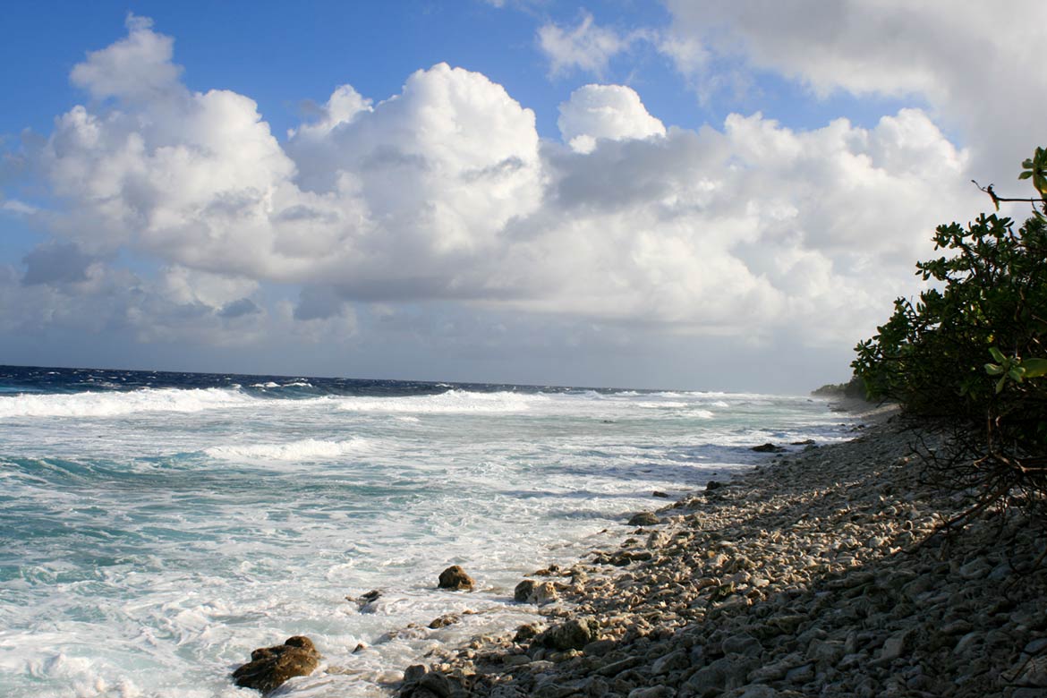 Ocean side of Funafuti atoll, Tuvalu