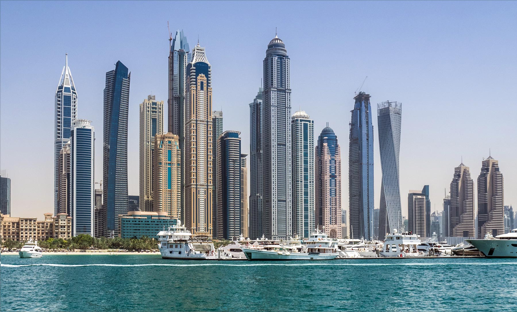 Skyline at Dubai Marina (Dubai, UAE)