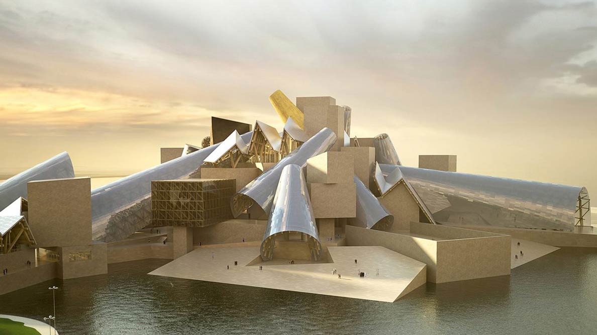 The future Guggenheim Abu Dhabi on Saadiyat Island