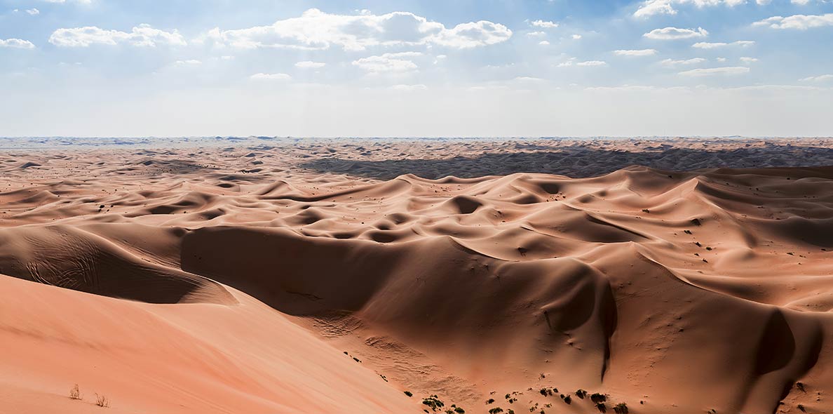 Star dunes in the desert between Abu Dhabi and Al Ain