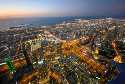 View of the Persian Gulf from the Burj Khalifa