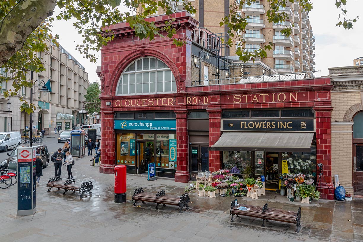 Gloucester Road Station in London, England, United Kingdom