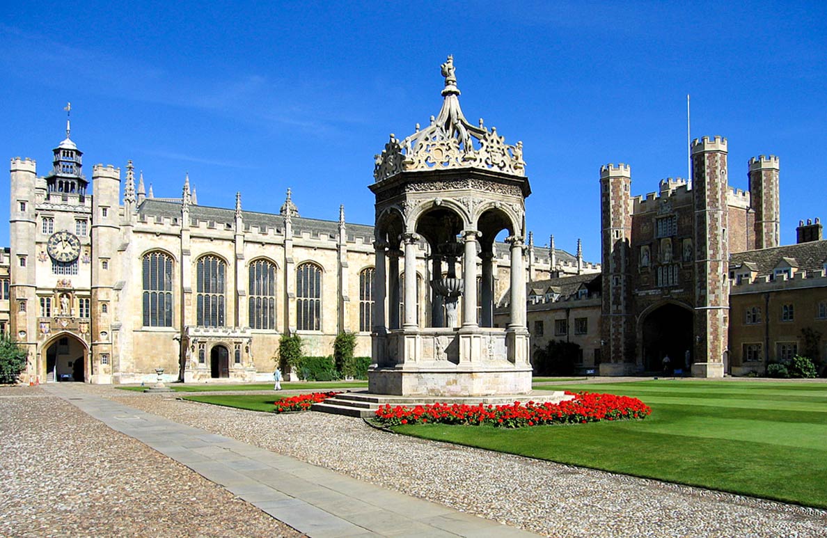 The Great Court at Trinity College, Cambridge, United Kingdom