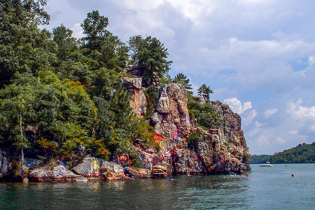 Acapulco Rock and Chimney Rock in Lake Martin