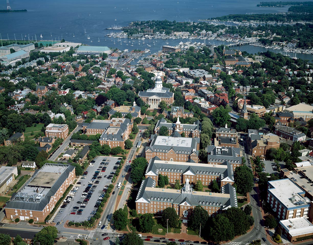 Aerial view of Annapolis Maryland, USA