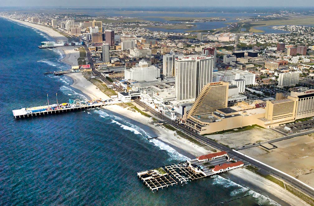 Vedere aeriană a orașului Atlantic City, New Jersey, SUA