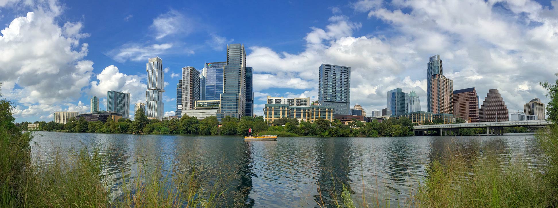 Austin skyline and Lady Bird Lake, Austin, Texas