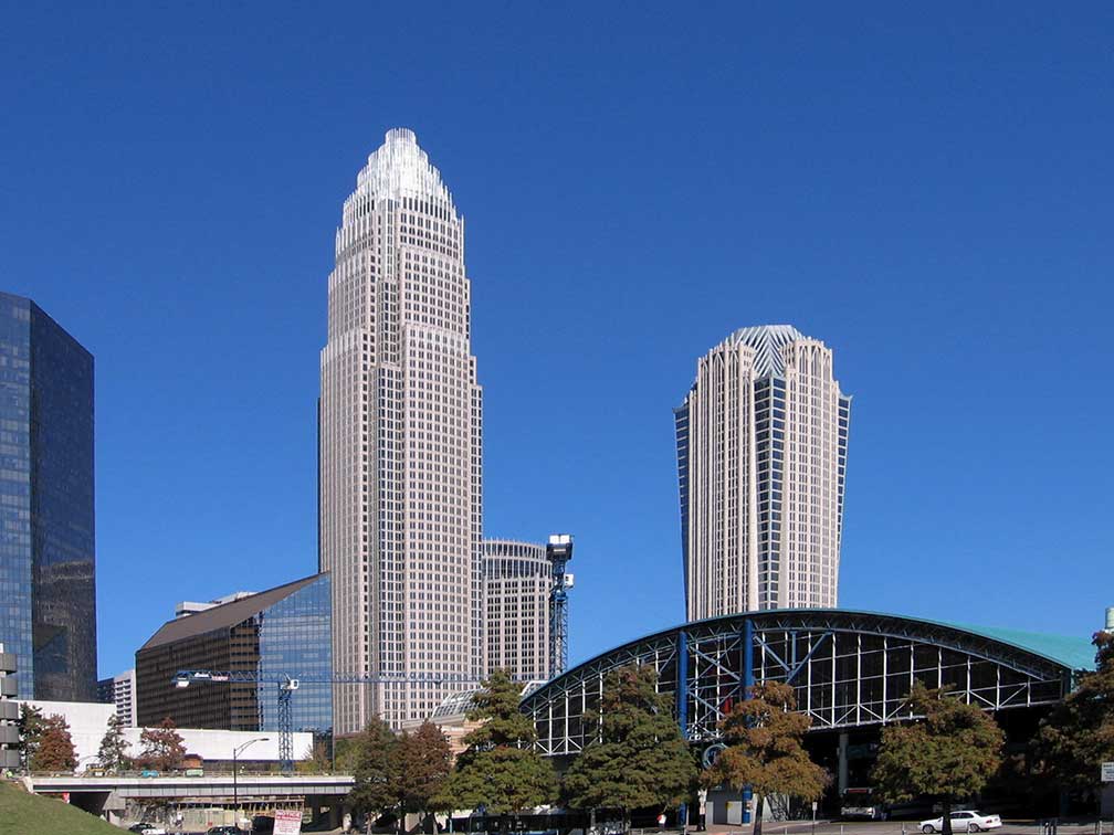 Google Map of the City of Charlotte, North Carolina, USA - Nations