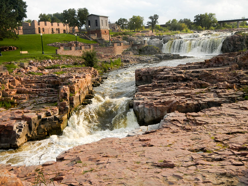 Big Sioux River Fall, in Sioux Falls, South Dakota