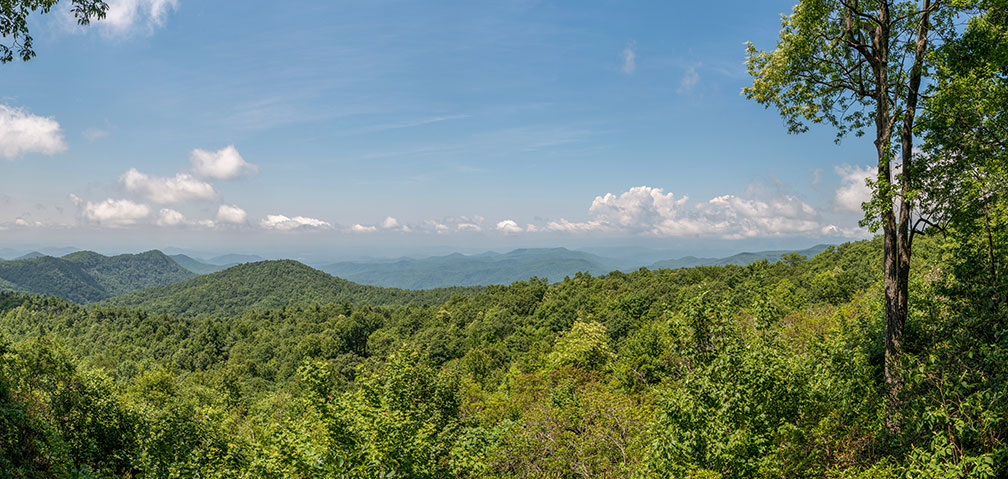 View of the Blue Ridge Mountains from Sassafras, South Carolina's highest mountain