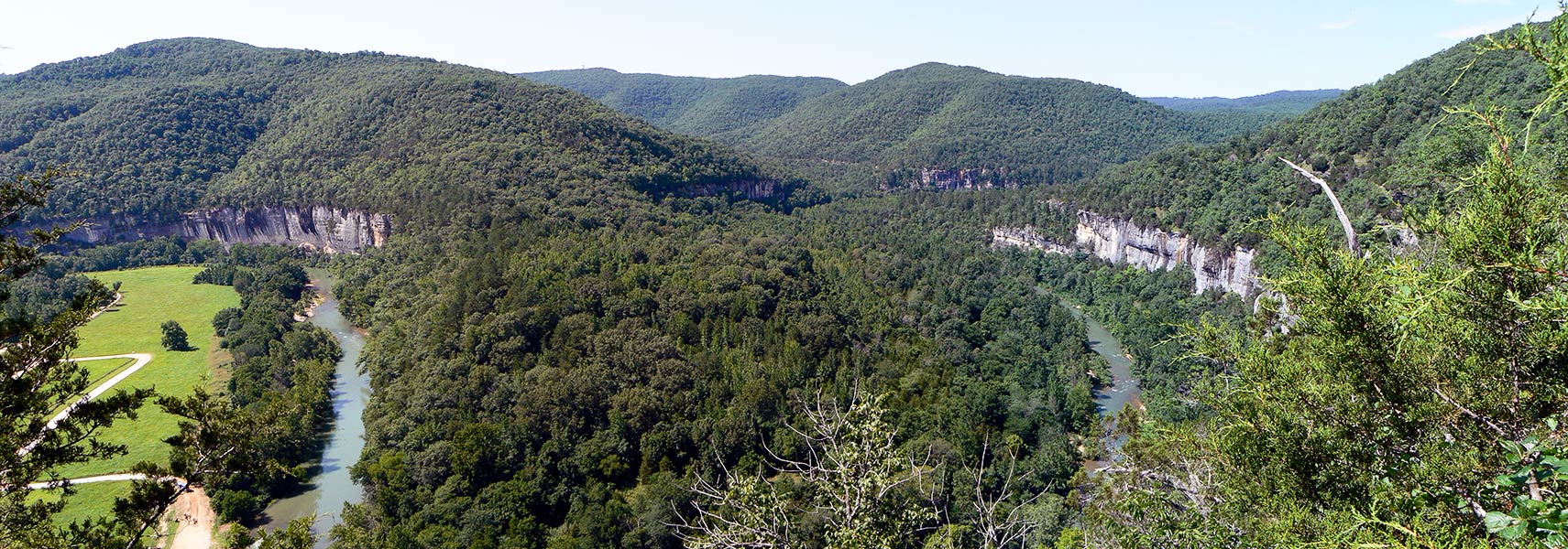 Buffalo River bend seen from the Buffalo River Trail near Steel Creek.