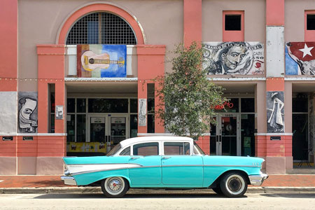 Calle Ocho, Little Havana in Miami, Florida.