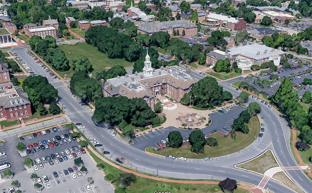 Delaware Legislative Hall in Dover, Delaware's first permanent capitol 