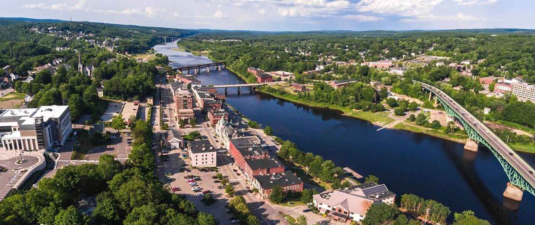 Downtown Augusta, the capital city of Main, USA