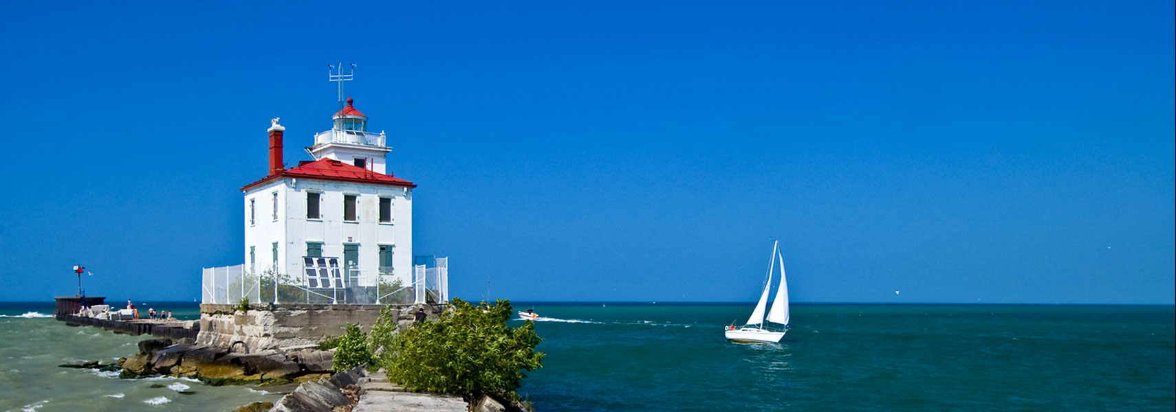 Fairport Harbor West Breakwater Light on Lake Erie, Ohio