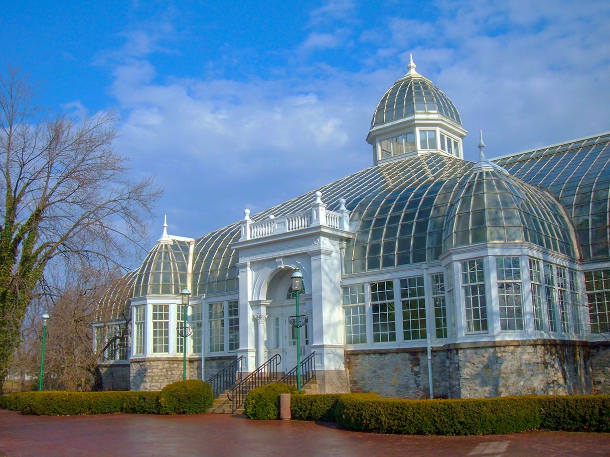Inservatório e Jardim Botânico de Franklin Park em Columbus, Ohio, EUA