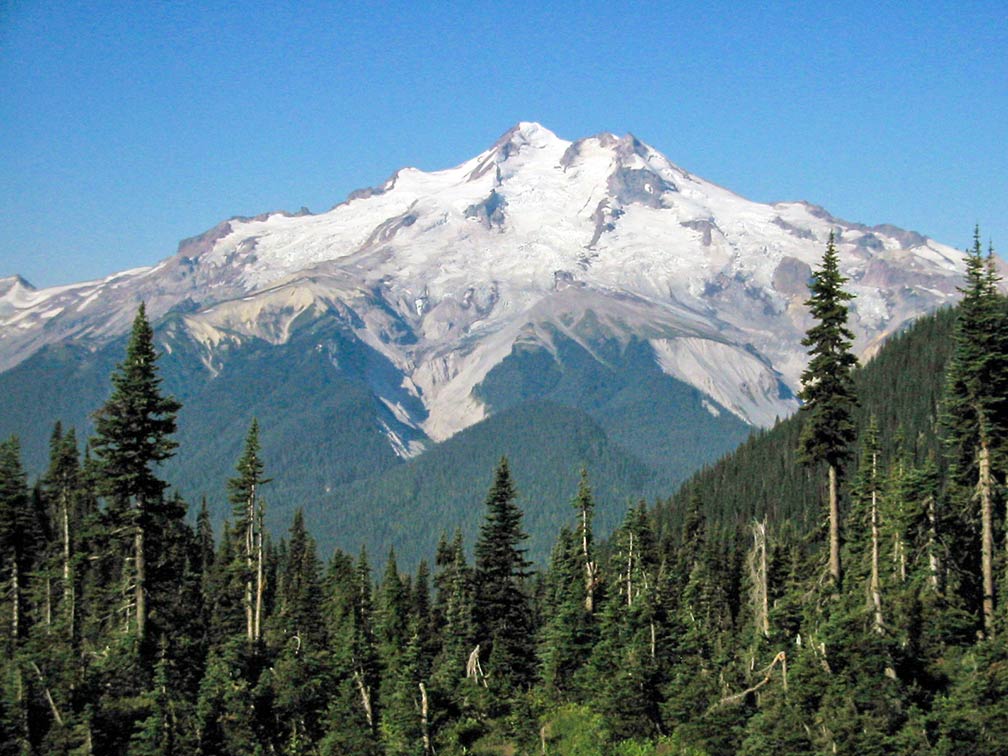 Glaciers on the east slopes of Glacier Peak in Washington State