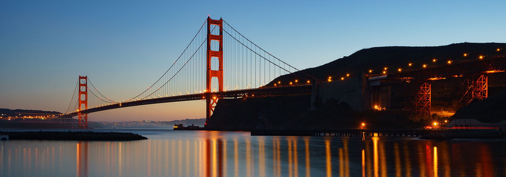 San Francisco Golden Gate Bridge over the Golden Gate strait