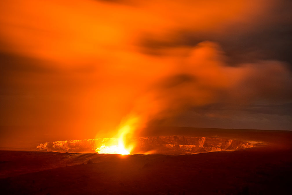 Halemaumau Crater within Kīlauea volcanoe, Hawaii
