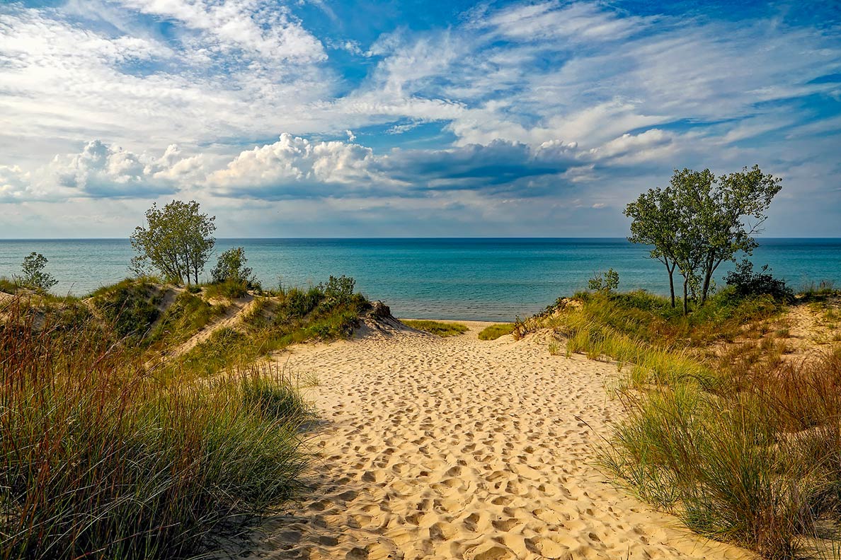 Lake Michigan viewed from Indiana Dunes State Park, Indiana