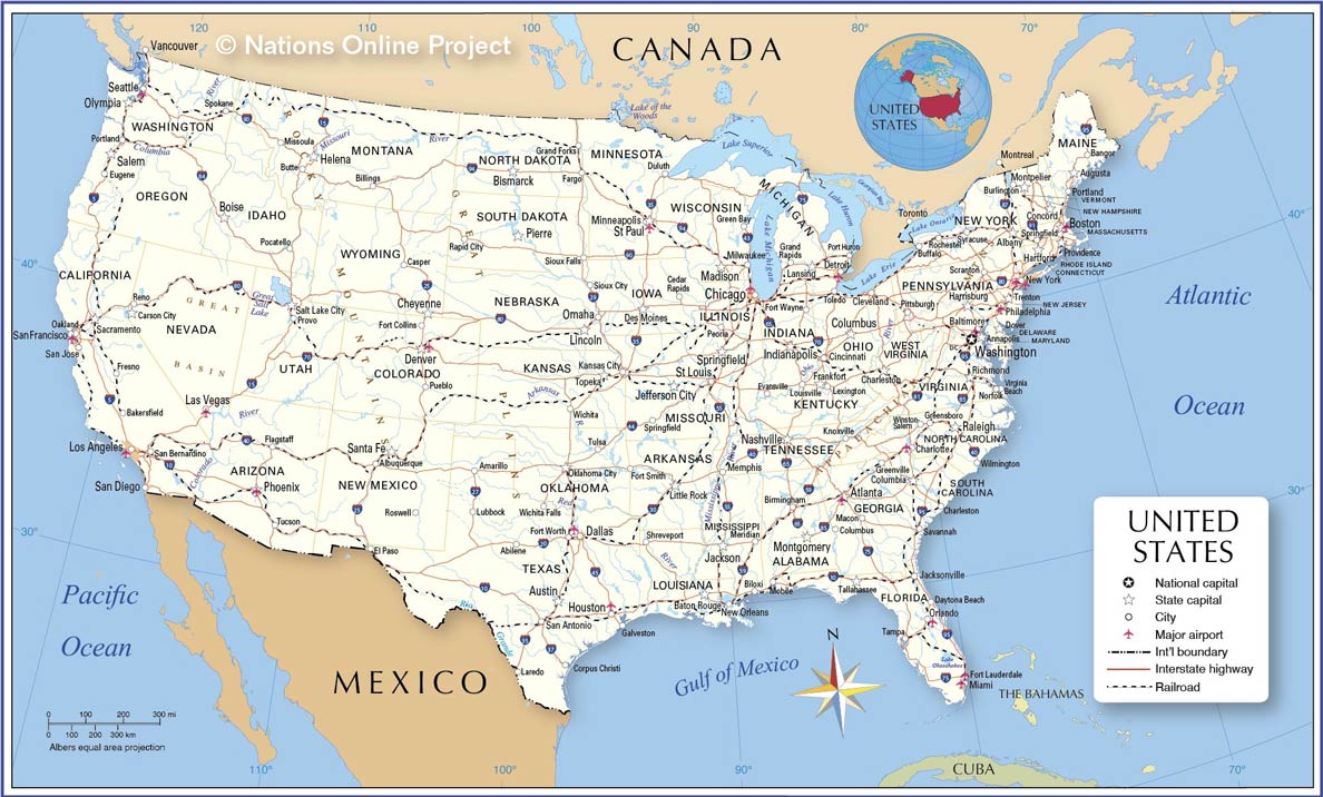 Map of the Contiguous United States