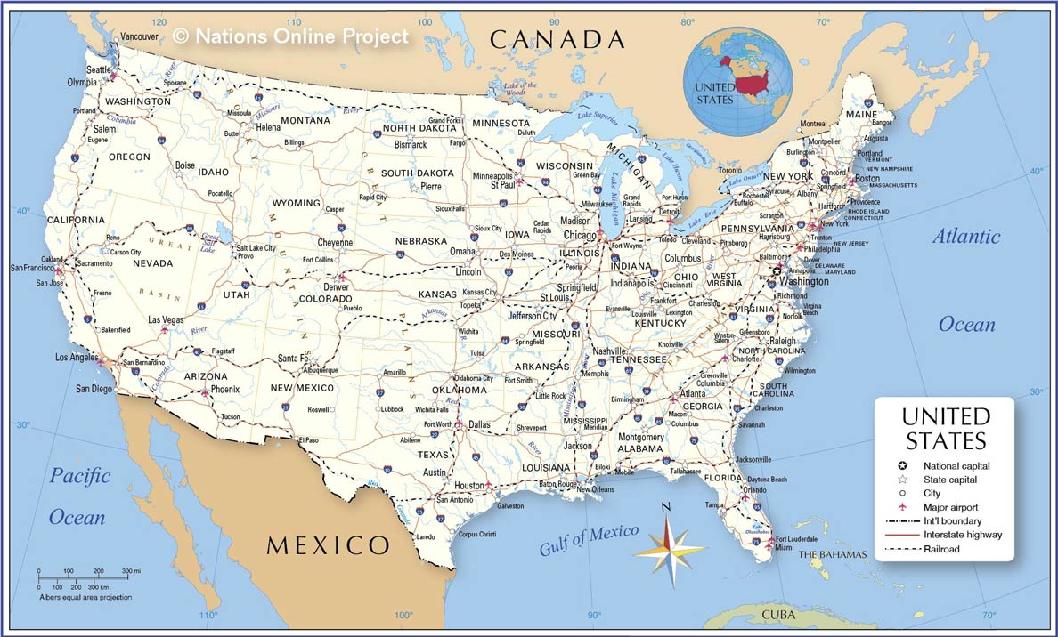 Usa Map With States And Cities Amazon Com Conquest Maps United States