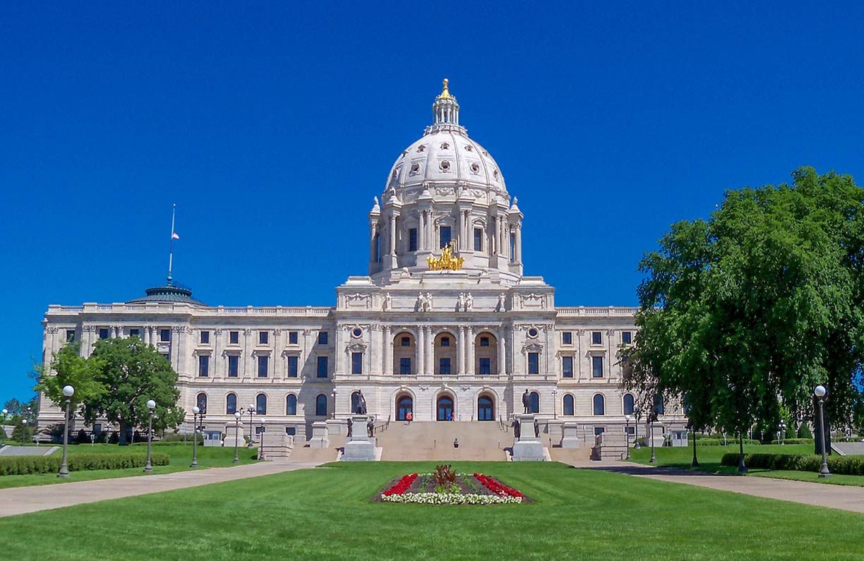 Regional map for the St. Paul Minnesota Temple