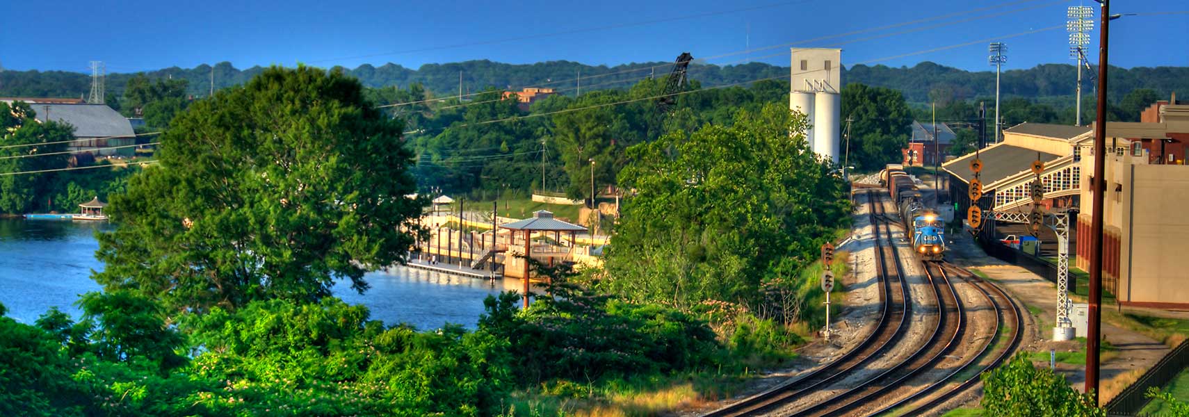 Montgomery train station at Alabama River