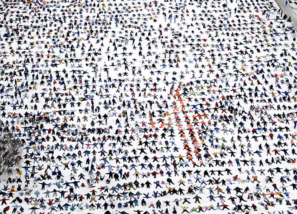 World record for the most snow angels made simultaneously, Bismarck, North Dakota (2007)