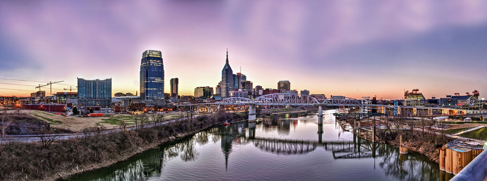 Downtown Nashville at the Cumberland River