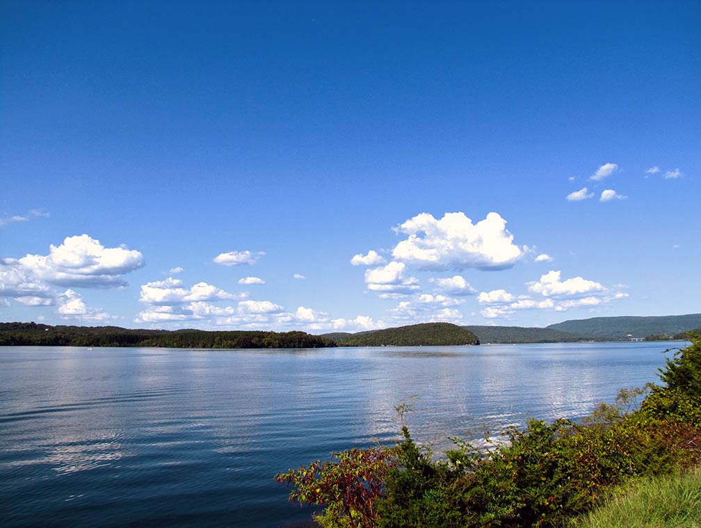 Nickajack Lake reservoir on Tennessee River