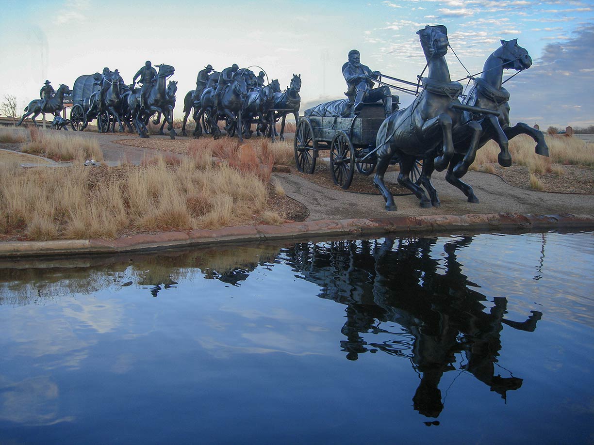 Oklahoma Land Run 1889 Monument in Oklahoma City