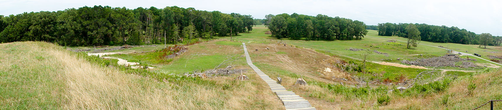 Panorama from the top of Mound A at Poverty Point Historic Park.