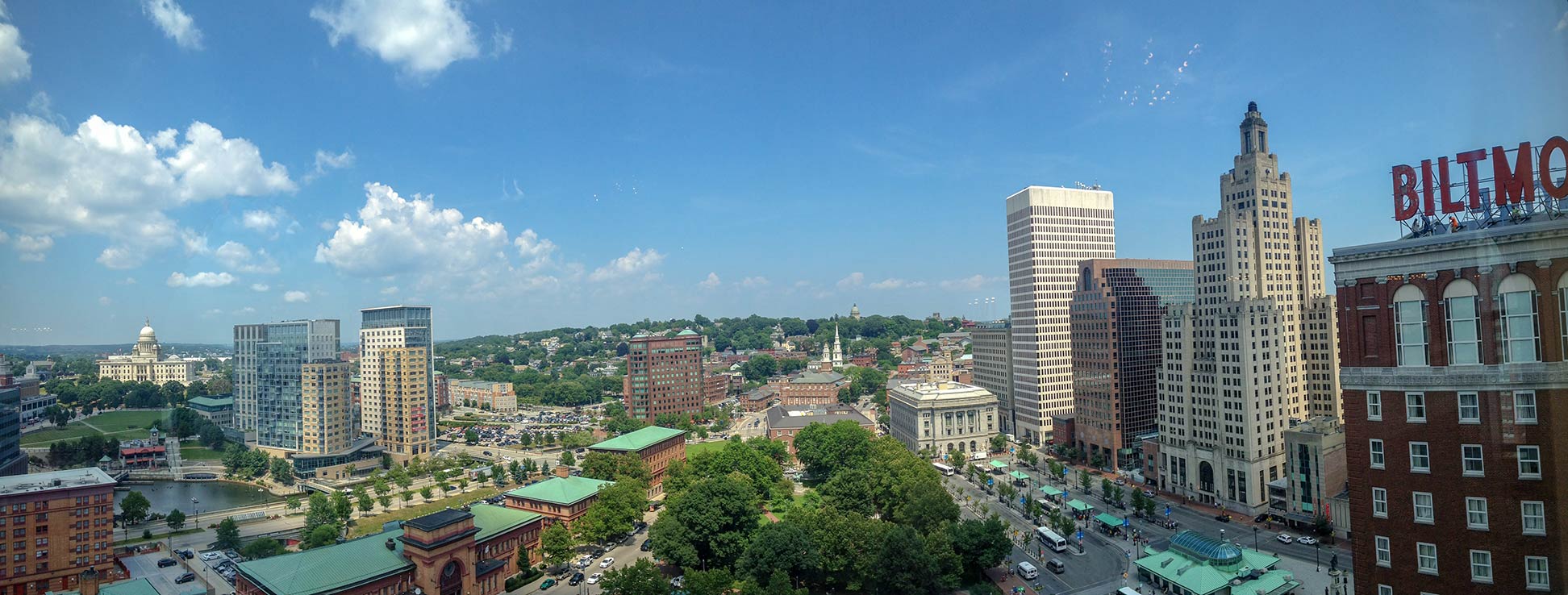 View of Providence from the 18th floor of the Biltmore Hotel, Rhode Island