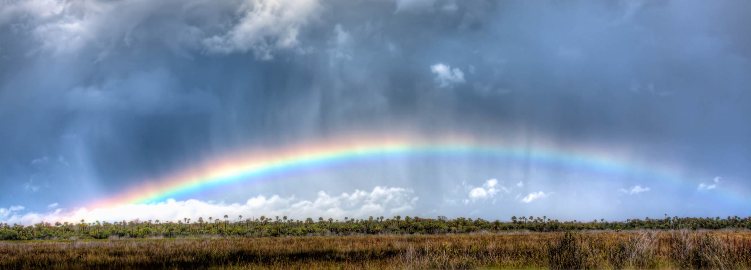 Rainbow and Clouds, Big Cypress National Preserve, Southern Florida